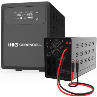 Green Cell UPS Zasilacz awaryjny Greencell PowerCore 800VA 500W AVR 12VDC LCD