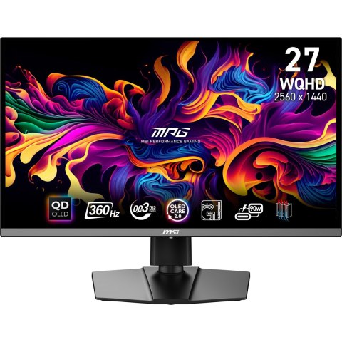 MSI Monitor gamingowy MSI 26.5" MPG 271QRX QD-OLED WQHD 360 Hz czarny