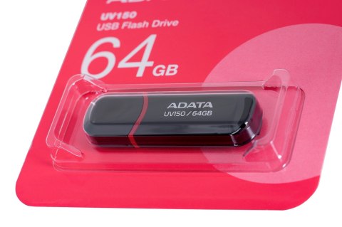 ADATA Pendrive ADATA UV150 AUV150-64G-RBK (64GB; USB 3.0; kolor czarny)