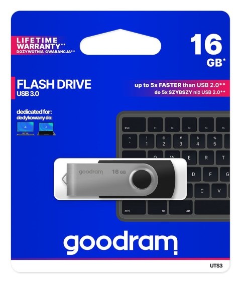 GoodRam Pendrive GoodRam Twister UTS3-0160K0R11 (16GB; USB 3.0; kolor czarny)