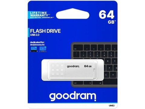 GoodRam Pendrive GoodRam UME2 UME2-0640W0R11 (64GB; USB 2.0; kolor biały)