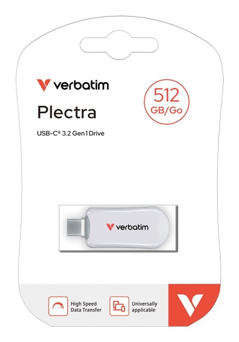 Verbatim Pamięć flash USB-C STICK 512 GB Verbatim Plectra Biała