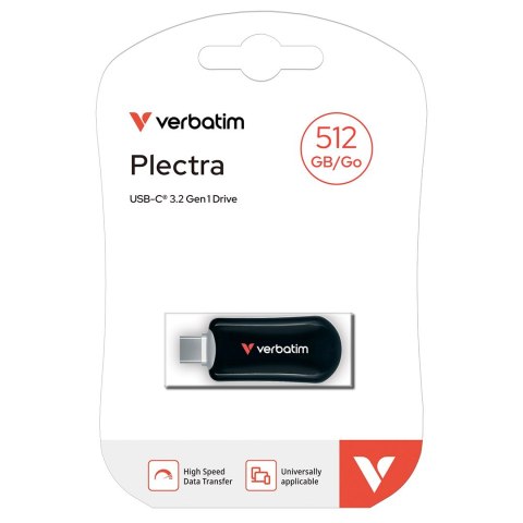 Verbatim Pamięć flash USB-C STICK Verbatim Plectra Black 512 GB
