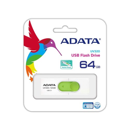 ADATA ADATA FLASHDRIVE UV320 64GB USB3.1 White-Green