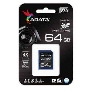 ADATA ADATA Premier Pro SDXC 64 GB Class 10 UHS-I/U3 V30