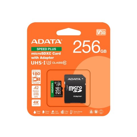 ADATA ADATA Speed Plus MicroSDXC 256 GB Class 3 UHS-I/U3 A2 V30