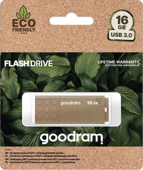 GoodRam GOODRAM FLASHDRIVE 16GB UME3 ECO FRIENDLY USB 3.0 GOODRAM RETAIL