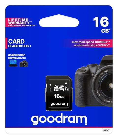 GoodRam Karta pamięci GoodRam S1A0-0160R12 (16GB; Class 10, Class U1, V10; Karta pamięci)