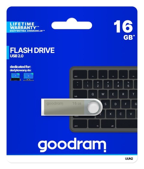 GoodRam Pendrive GoodRam UUN2 UUN2-0160S0R11 (16GB; USB 2.0; kolor srebrny)