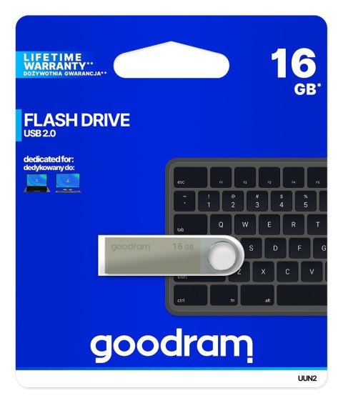 GoodRam Pendrive GoodRam UUN2 UUN2-0160S0R11 (16GB; USB 2.0; kolor srebrny)