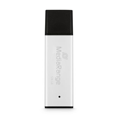 No name MediaRange MR1902 pamięć USB 128 GB USB Typu-A 3.2 Gen 1 (3.1 Gen 1) Czarny, Srebrny