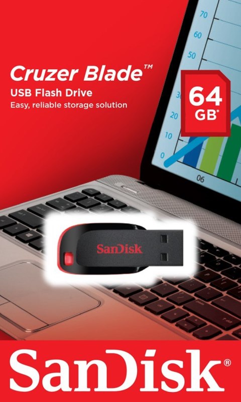 SanDisk Pendrive SanDisk Cruzer Blade SDCZ50-064G-B35 (64GB; USB 2.0; kolor czarny)