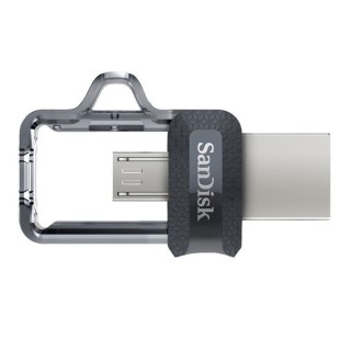 SanDisk Pendrive SanDisk Ultra Dual Drive M3.0 SDDD3-032G-G46 (32GB; microUSB, USB 3.0; kolor szary)