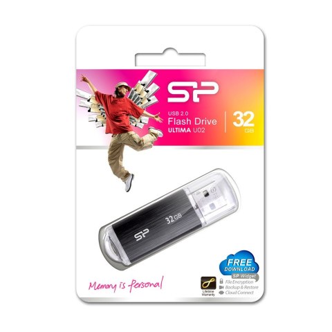 Silicon Power Pendrive Silicon Power Ultima U02 32GB USB 2.0 kolor czarny (SP032GBUF2U02V1K)