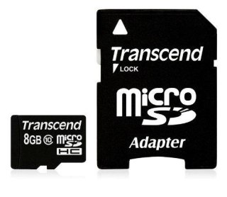 Transcend SD microSD Card 8GB Transcend SDHC Class10 w/adapter