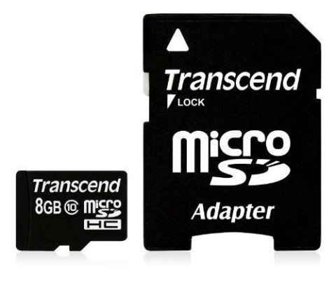 Transcend SD microSD Card 8GB Transcend SDHC Class10 w/adapter