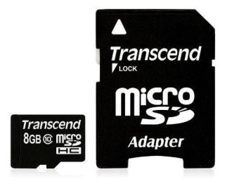 Transcend SD microSD Card 8GB Transcend SDHC Class10 w/adapter
