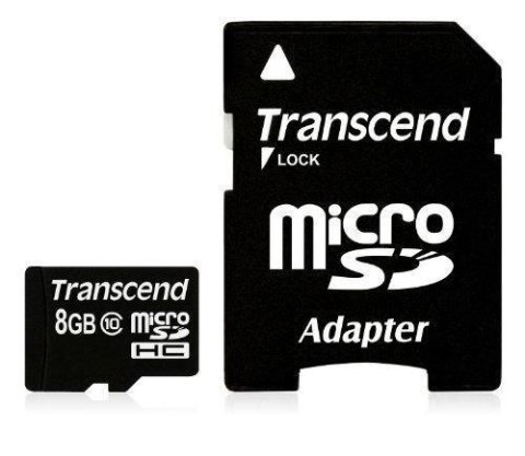 Transcend SD microSD Card 8GB Transcend SDHC Class10 w/adapter