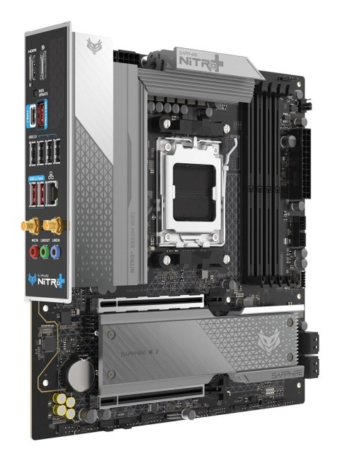 Sapphire Sapphire NITRO+ B850M WIFI AMD B850 Gniazdo AM5 micro ATX
