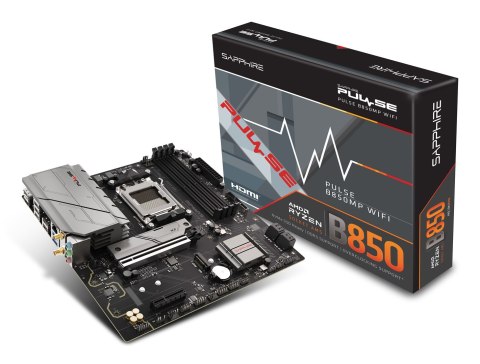 Sapphire Sapphire PULSE B850M WIFI AMD B850 Gniazdo AM5 micro ATX