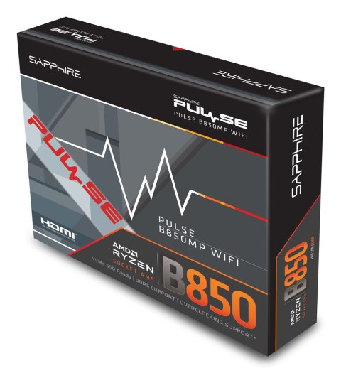 Sapphire Sapphire PULSE B850M WIFI AMD B850 Gniazdo AM5 micro ATX