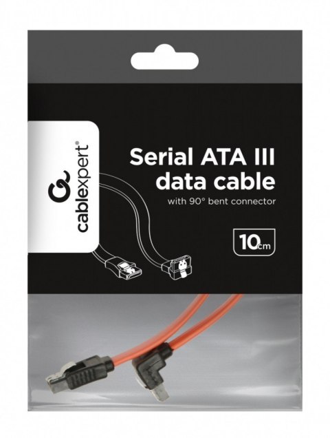 Gembird Kabel SATA DATA III dół/prosto metalowe zatrzaski 50cm