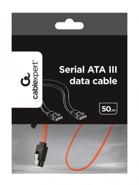 Gembird Kabel SATA DATA III metalowe zatrzaski 50cm