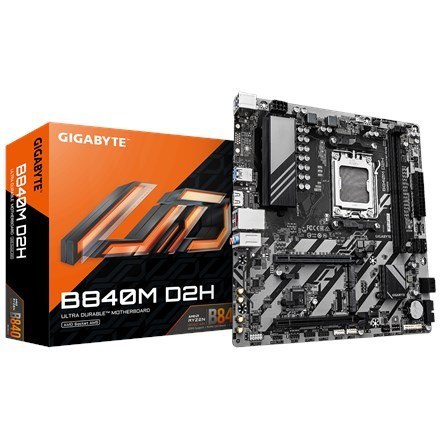 Gigabyte Płyta główna Gigabyte B840M D2H (B840,AM5,mATX,DDR5)