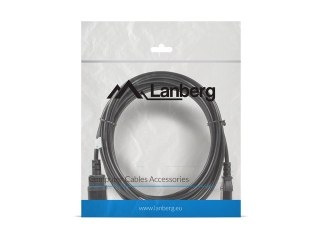 Lanberg Przedłużacz kabla zasilającego IEC 320 C13 - C14 VDE 5M czarny