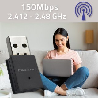 Qoltec Bezprzewodowy mini adapter Wi-Fi | BT 4.0 USB | standard N