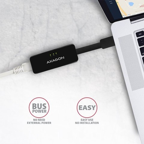 AXAGON ADE-XR Karta sieciowa Fast Ethernet adapter, USB2.0, instalacja automatyczna