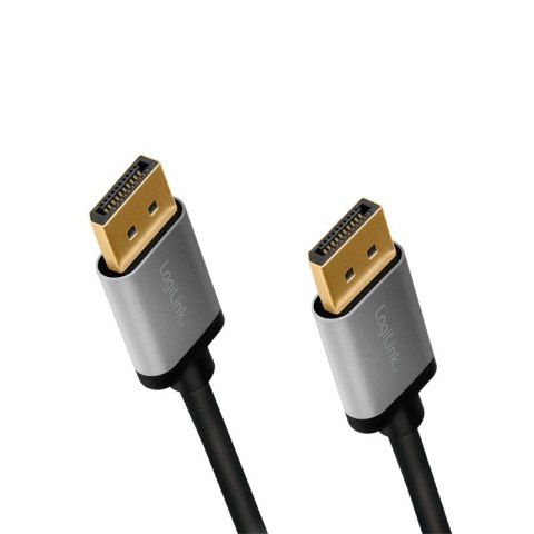 LogiLink Kabel DisplayPort 4K/60 Hz,DP/M do DP/M aluminiowy 3m