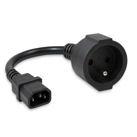 Qoltec Adapter IEC 320 C14 / FRENCH | 0.15m