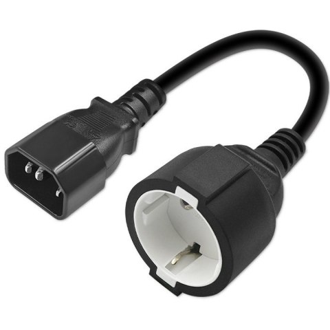 Qoltec Adapter IEC 320 C14 / SCHUKO | 0.15m