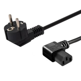 Savio Kabel zasilający Schuko (M) kątowy - IEC C13, kątowy 1,8 CL-116