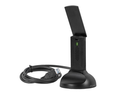 Lanberg Karta sieciowa bezprzewodowa WIFI NC-3000-WI USB 3.0 AX3000 TRI-BAND 2 wewnętrzne anteny