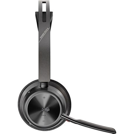 POLY Zestaw słuchawkowy Voyager Focus 2 certyfikatem Microsoft Teams USB-C-C z podstawką ładującą, przejściówka USB-C/A 9T9J6AA