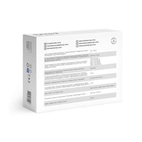 Savio Zasilacz sieciowy USB-C 65W ZA-01