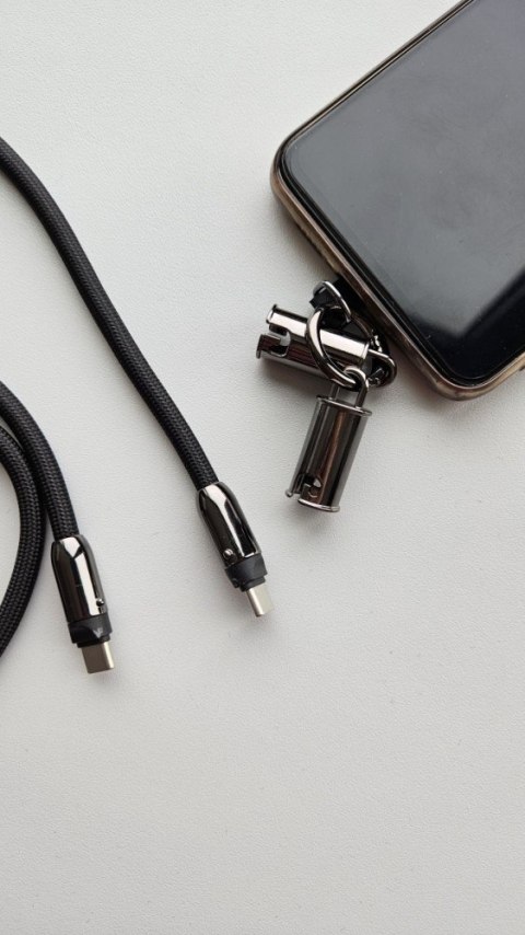 TB Kabel 2w1 USB C smycz 1.2 m czarny