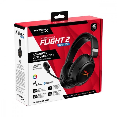 HyperX Zestaw słuchawkowy bezprzewodowy Cloud Flight 2 B5VC4AA