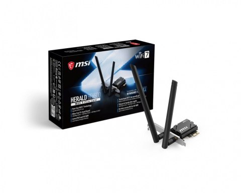 MSI Karta sieciowa Herald BE6500 WiFi 7 PCIe