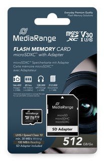 No name MediaRange MR947 pamięć flash 512 GB MicroSDXC UHS-I Klasa 10