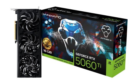 Gainward Karta graficzna Gainward GeForce RTX 5060 Ti Python III OC NVIDIA 16GB GDDR7