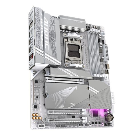 Gigabyte Płyta główna Gigabyte X870 AORUS ELITE WF7 ICE - Supports AMD Ryzen 9000 CPUs, 16+2+2 Phases Digital VRM, up to 8200MHz DDR5 (OC