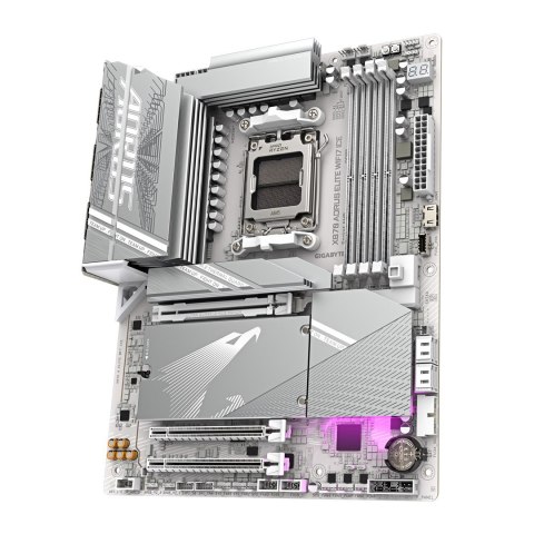Gigabyte Płyta główna Gigabyte X870 AORUS ELITE WF7 ICE - Supports AMD Ryzen 9000 CPUs, 16+2+2 Phases Digital VRM, up to 8200MHz DDR5 (OC
