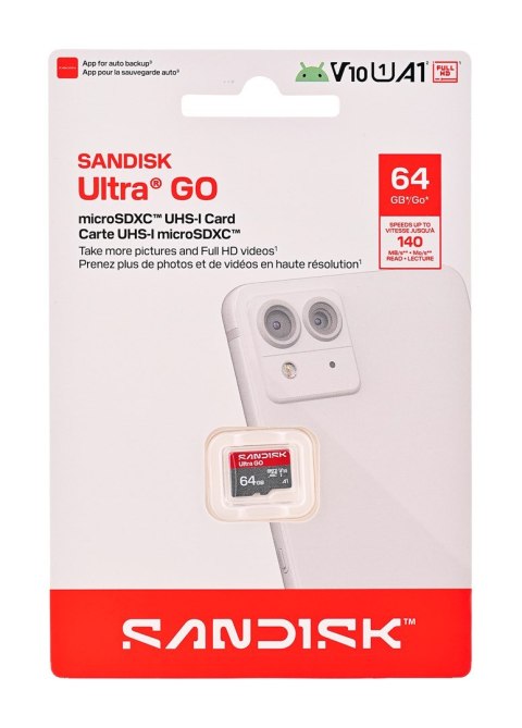 SanDisk Sandisk Ultra Go microSD UHS-I 64GB MicroSD 140MB/s(R)