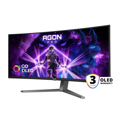 AOC Monitor AOC AGON PRO AG346UCD 86,4cm 34" 3440x1440px Wide Quad HD QD-OLED Czarny, Szary