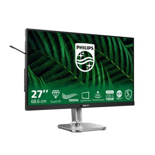 Philips Monitor Philips 27B2G5601/00 27" IPS 16:9 60Hz 4ms 2560x1440 300cd/m2 HDMI:1 Srebro
