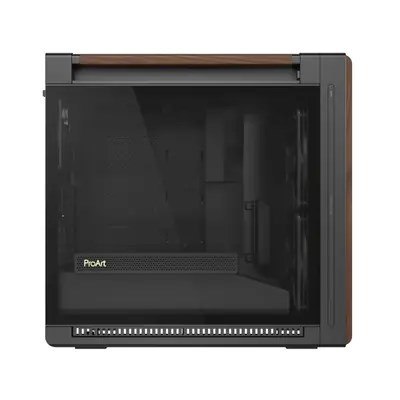 ASUS ASUS ProArt PA602 Wood Edition Modern Black - Tempered Glass Panel Midi Tower Czarny, Drewno