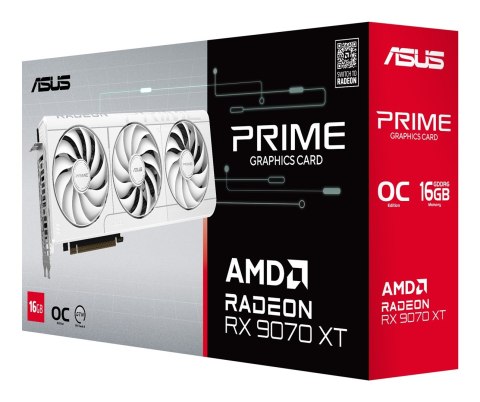 ASUS Karta graficzna VGA PCIE16 RX9070XT 16GB GDDR6/PRIME-RX9070XT-O16G-WH ASUS